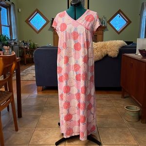 Garnet Hill Asian wrap short sleeve pajama gown